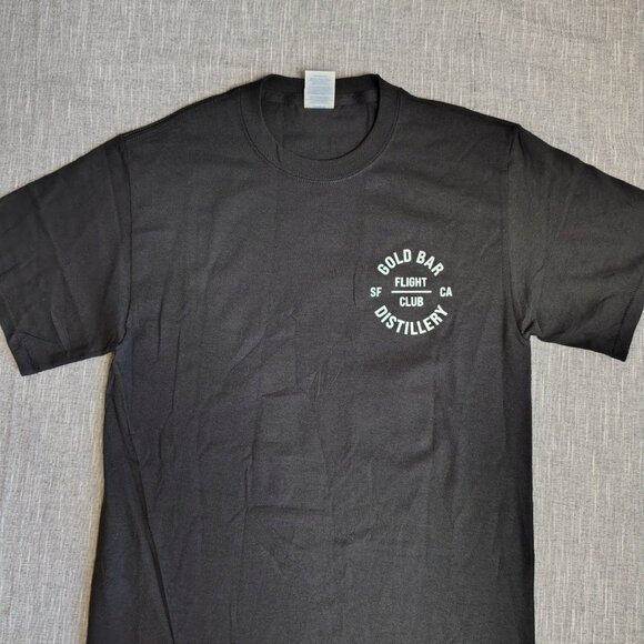 San Francisco California Gold Bar Distillery T-Shirt Size Small Black - Picture 3 of 9